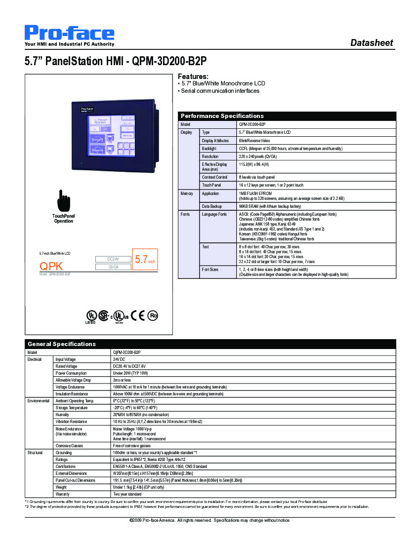 First Page Image of CQPM-3D200-B2P Data Sheet.pdf